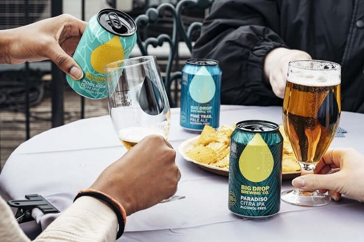 Sammlung von 5 alkoholfreien Big Drop-Bieren