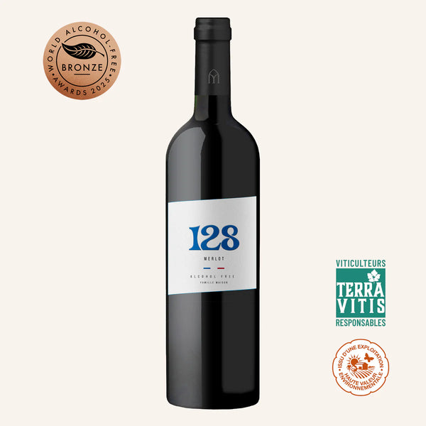 Rotwein 128 Merlot ohne Alkohol 0,0%
