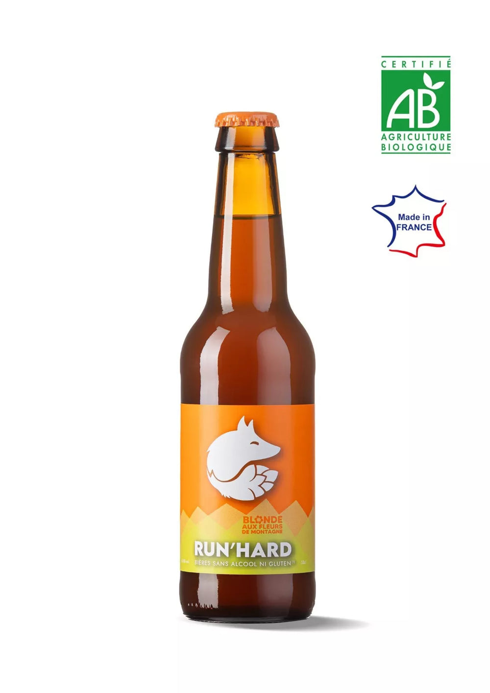 BLONDE Bier ohne Alkohol oder Gluten 33cl - RUN'HARD