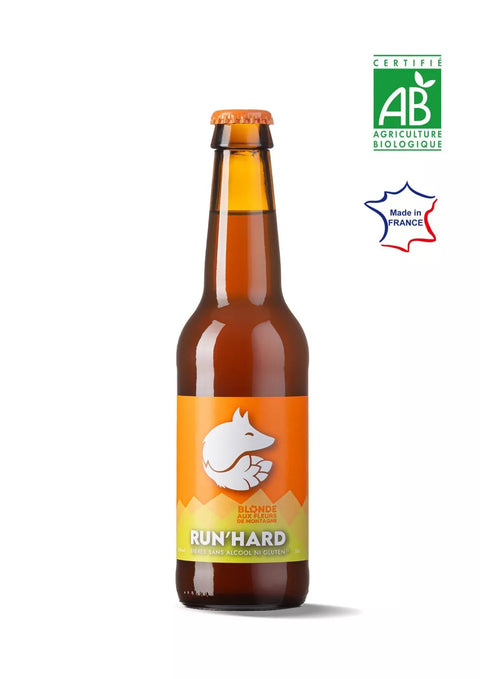 BLONDE Bier ohne Alkohol oder Gluten 33cl - RUN'HARD