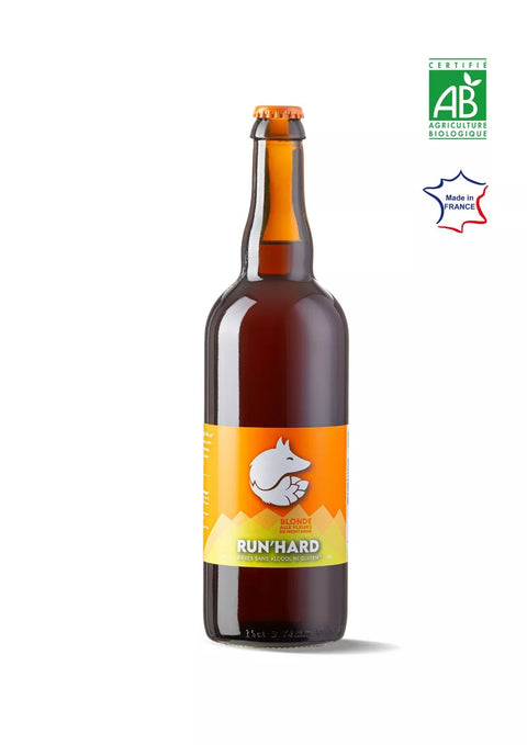 BLONDE Bier ohne Alkohol oder Gluten 75cl - RUN'HARD