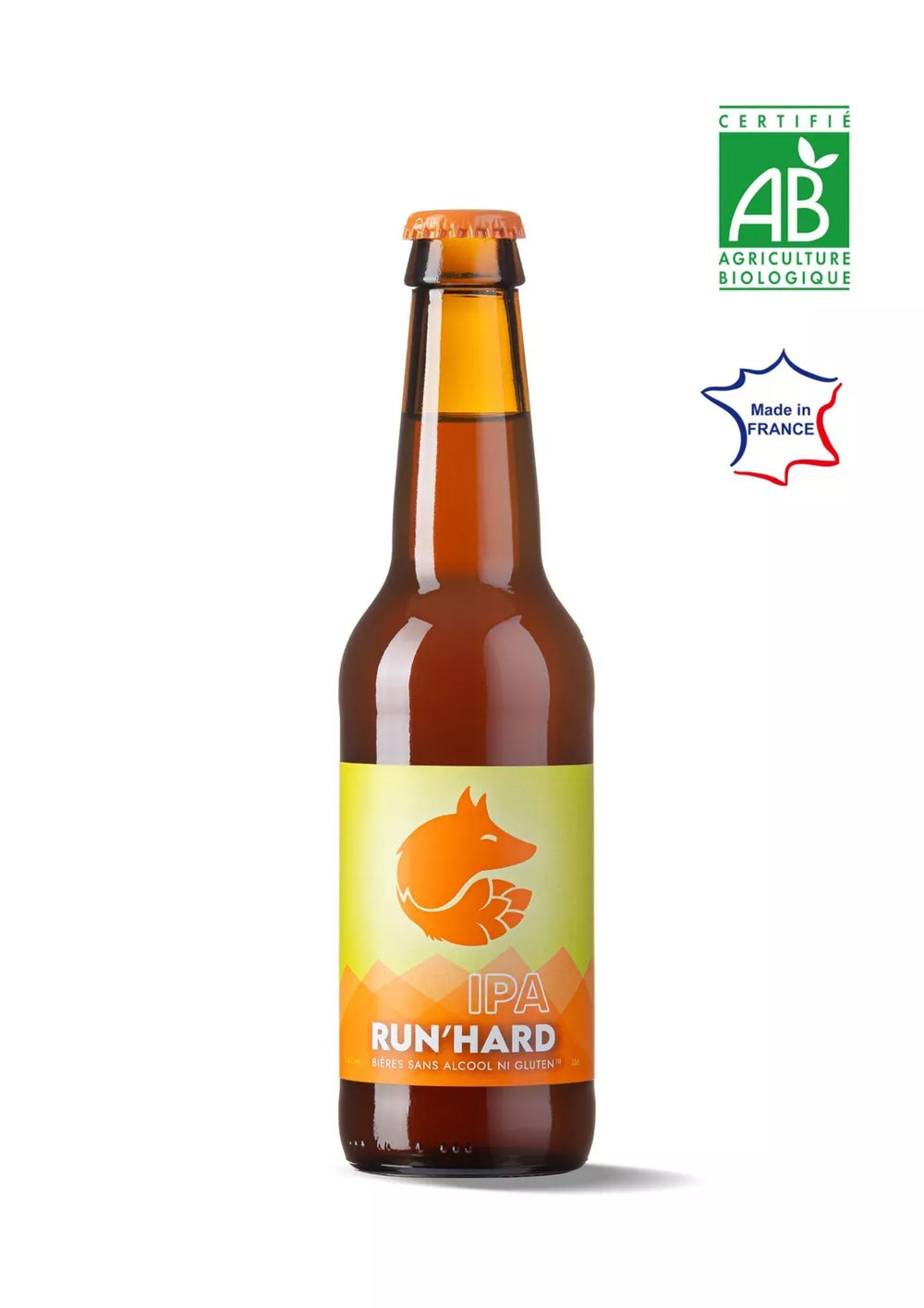 IPA-Bier ohne Alkohol oder Gluten 33cl - RUN'HARD