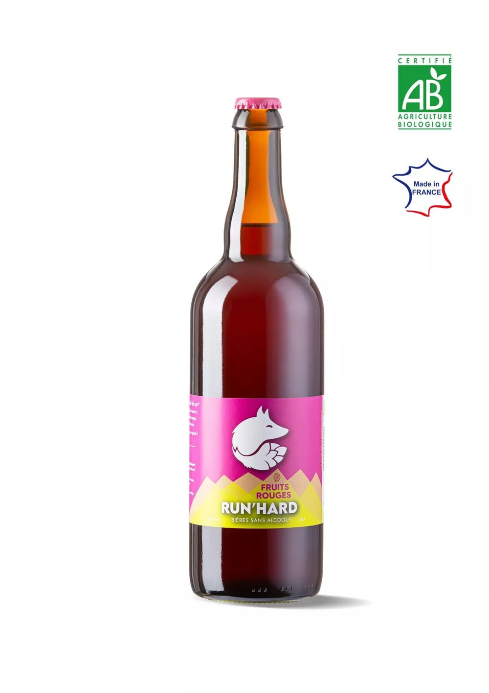 RED FRUITS Bier ohne Alkohol 75cl - RUN'HARD
