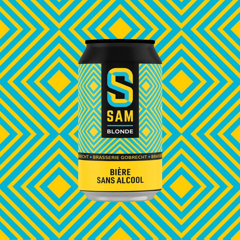 SAM Blondes Bier ohne Alkohol 0,5% - 33 cl Dose
