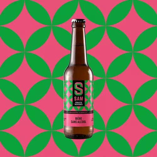 Sam bier rood fruit zonder alcohol 0,5% - fles 75 Cl