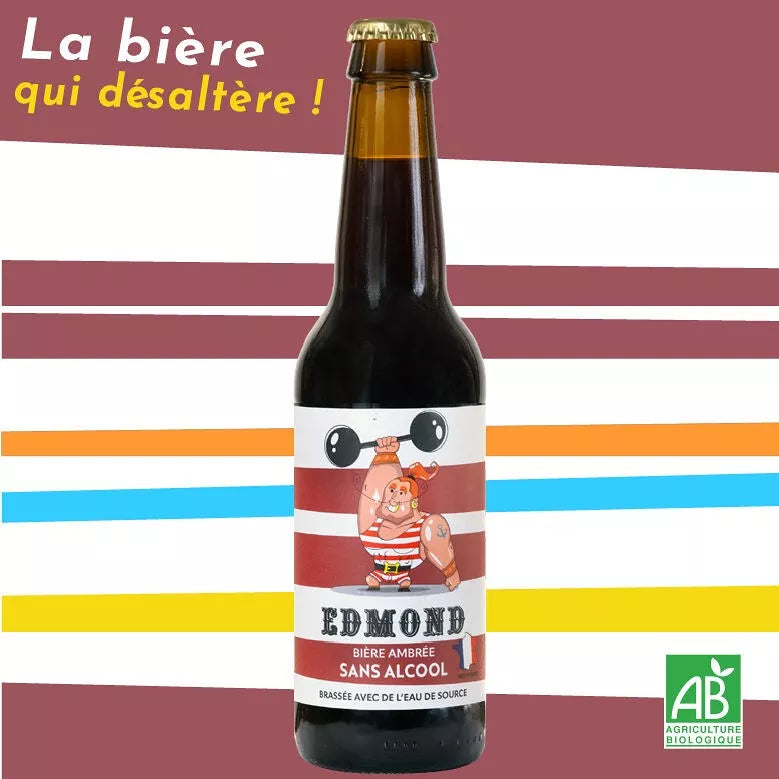 Edmond dunkles Bernstein- und Biobier 0,5 % ohne Alkohol