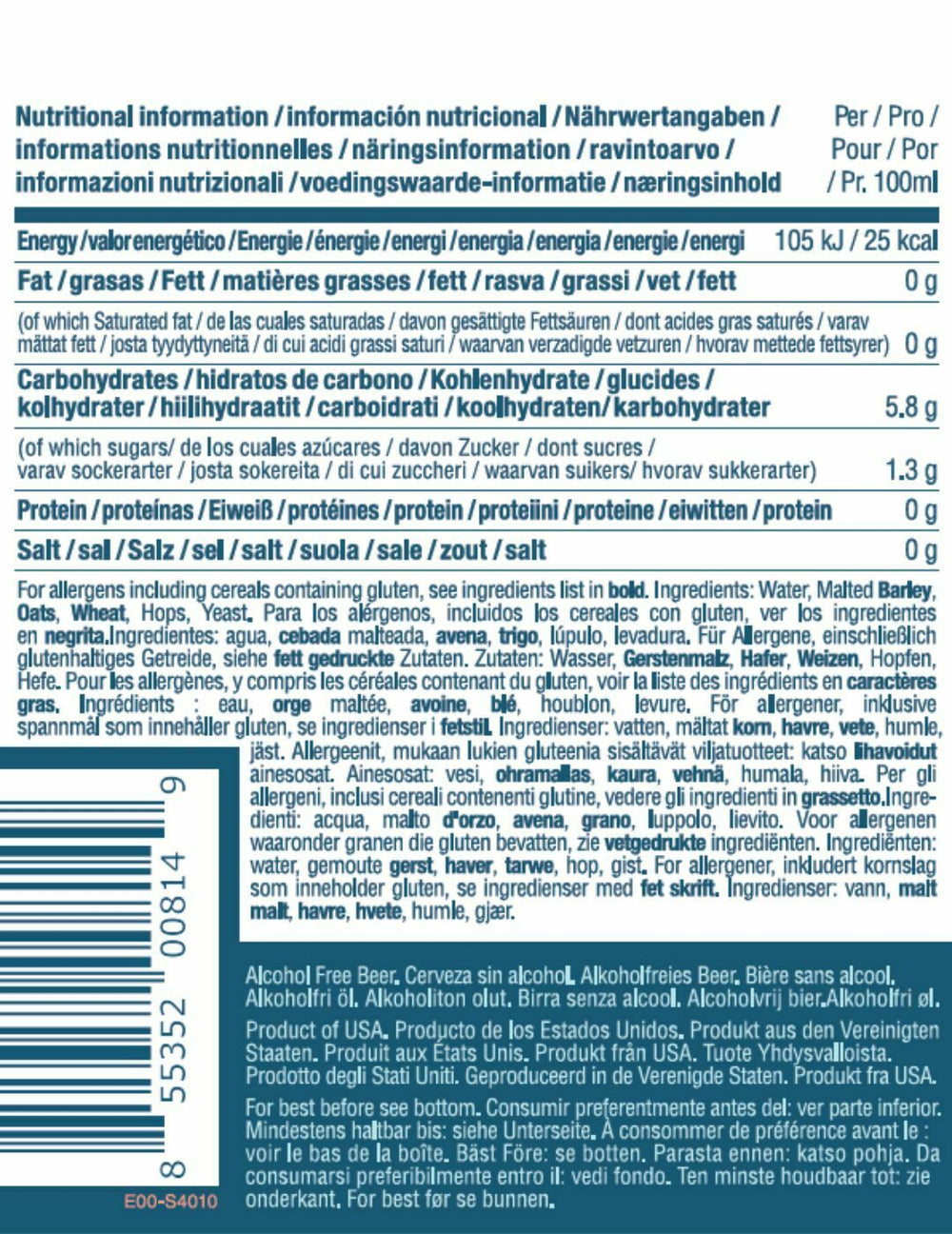 Athletic Brewing All Out Extra Dark Bier ohne Alkohol 0,4%