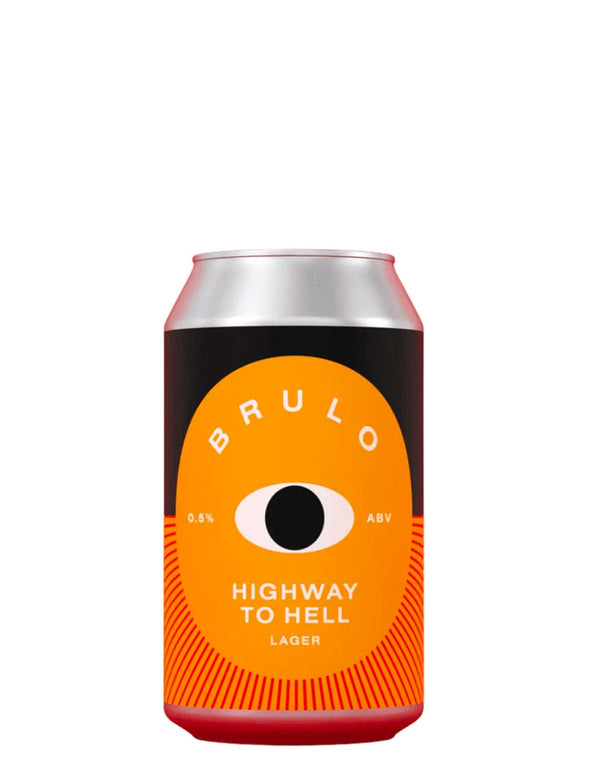 Bière Brulo Highway To Hell Lager sans alcool 0.5% Sanzalc, cave sans alcool pour adultes décomplexés