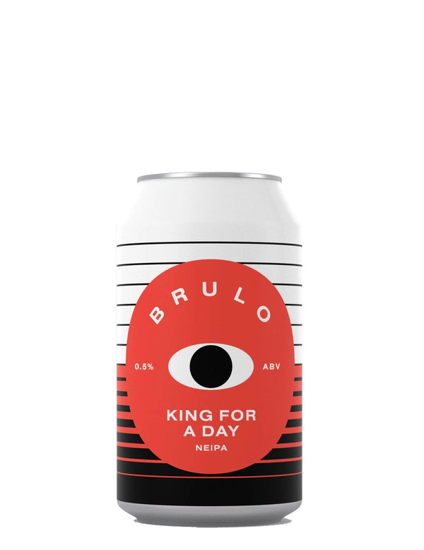 Bière Brulo King for a Day NEIPA 0,5% sans alcool Sanzalc, cave sans alcool pour adultes décomplexés