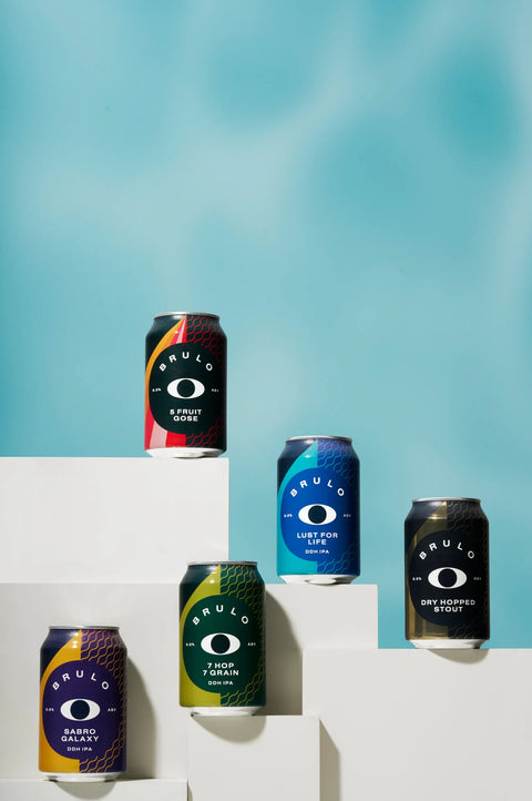 Sammlung von 6 alkoholfreien Brulo-Bieren