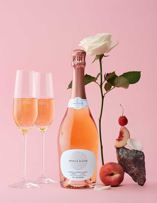 Effervescent French Bloom rosé 0.0% sans alcool Sanzalc, cave sans alcool pour adultes décomplexés