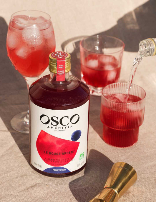 OSCO Le Rouge Ardent Bio 0,0% sans alcool Sanzalc, cave sans alcool pour adultes décomplexés