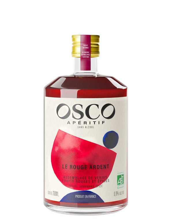 OSCO Le Rouge Ardent Bio 0,0% sans alcool Sanzalc, cave sans alcool pour adultes décomplexés