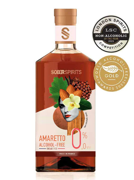 Sober Spirits Amaretto 0.0% - Alternative à l'Amaretto Sanzalc, cave sans alcool pour adultes décomplexés