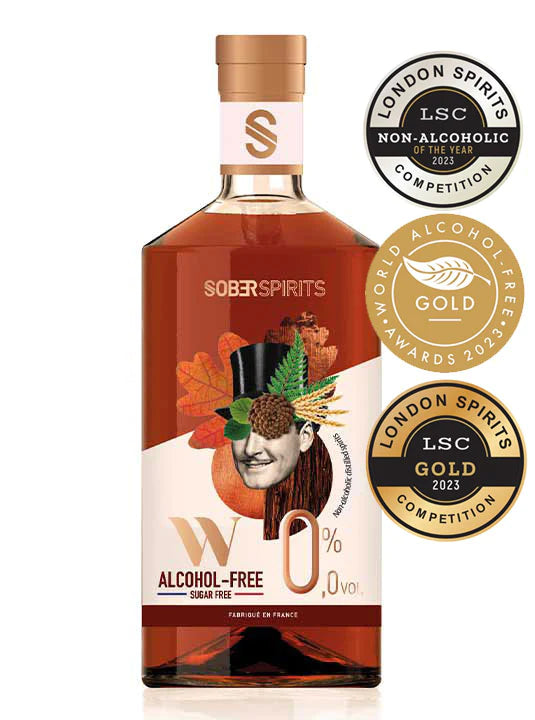 Sober Spirits W 0.0% - Alternative au Whisky Bourbon Sanzalc, cave sans alcool pour adultes décomplexés
