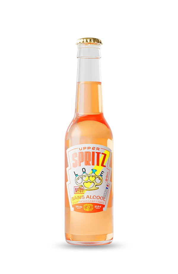 Upper Spritz 0% sans alcool Sanzalc, cave sans alcool pour adultes décomplexés