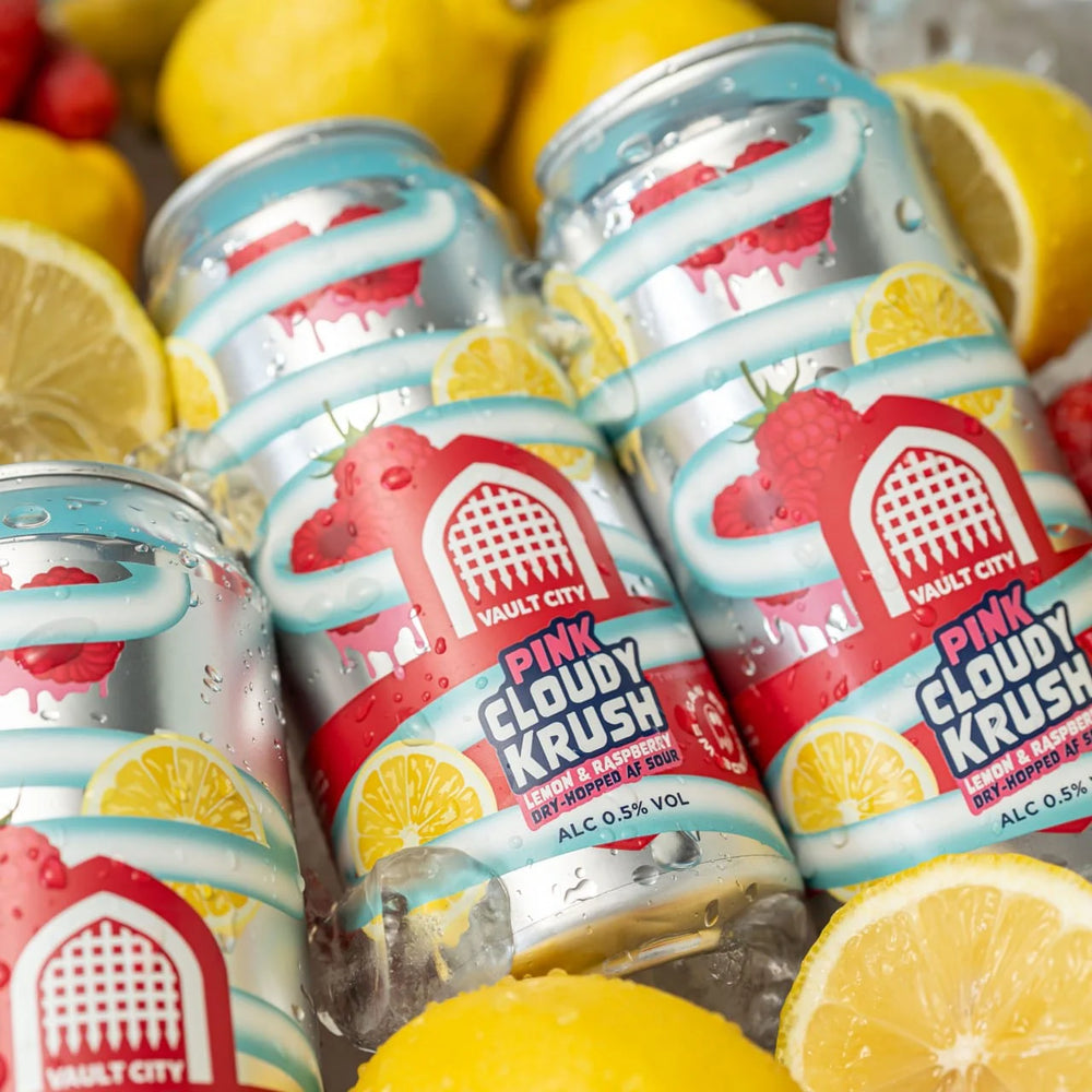 Bière Pink Cloudy Krush - Vault City sans alcool 0,5