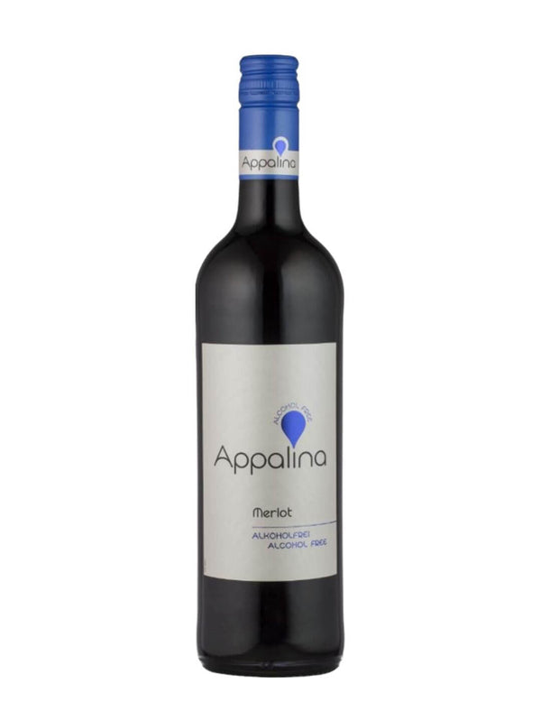 Vin rouge Appalina Merlot 0.5% sans alcool Sanzalc, cave sans alcool pour adultes décomplexés