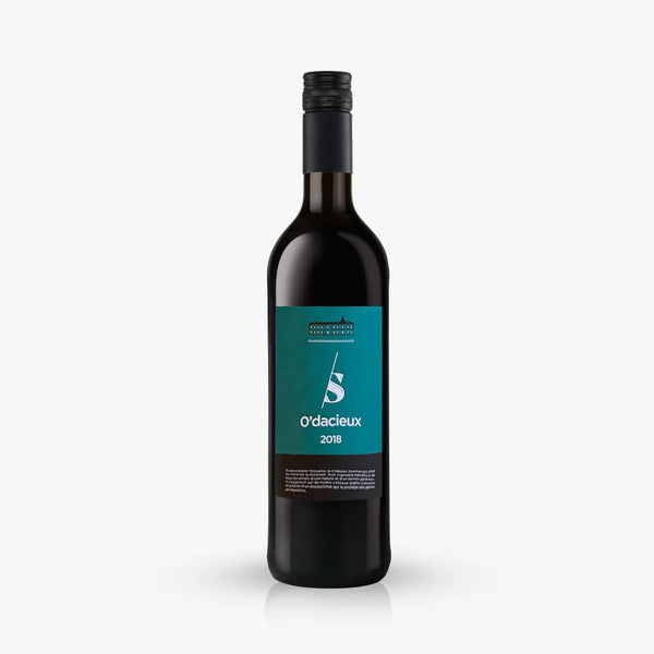 Vin rouge O'dacieux 2018 sans alcool <0,5% Sanzalc, cave sans alcool pour adultes décomplexés
