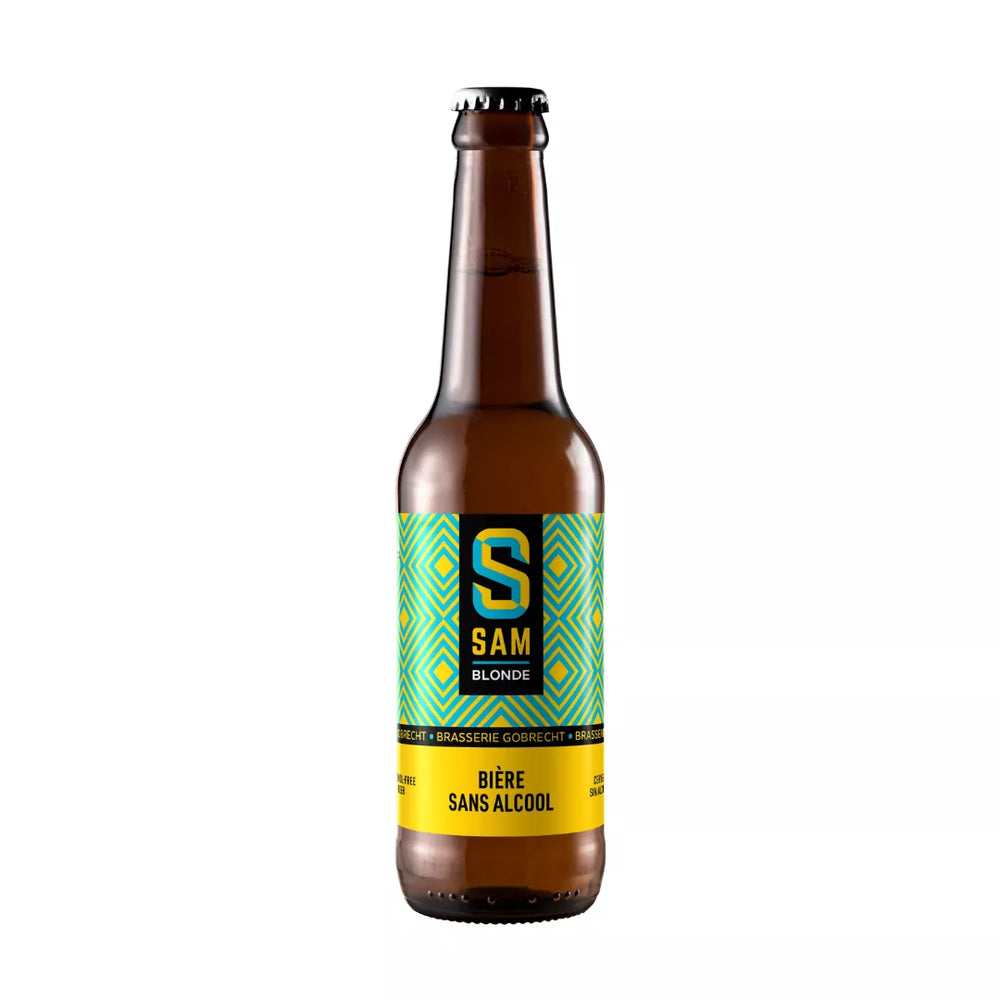 SAM Blondes Bier ohne Alkohol 0,5 % – 33 cl Flasche