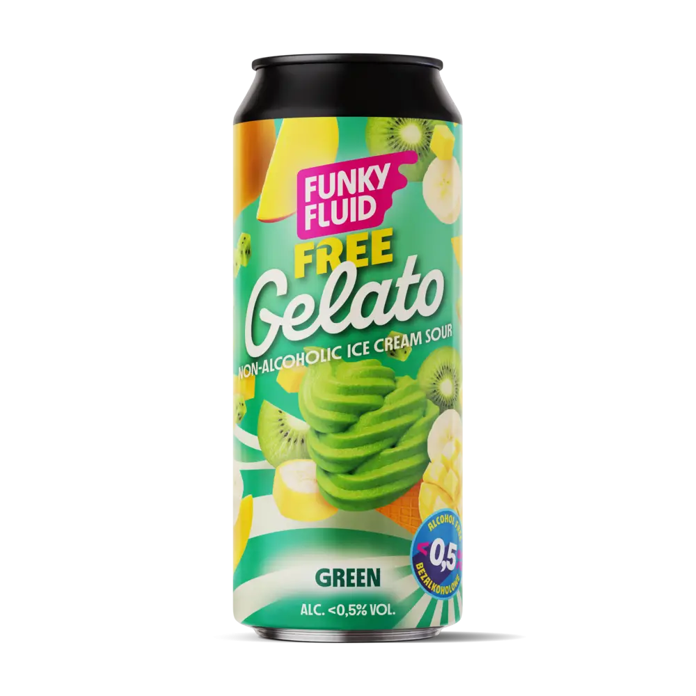 Funky Fluid Free Gelato White Guava, Mango & Lime beer without alcohol 0.5%
