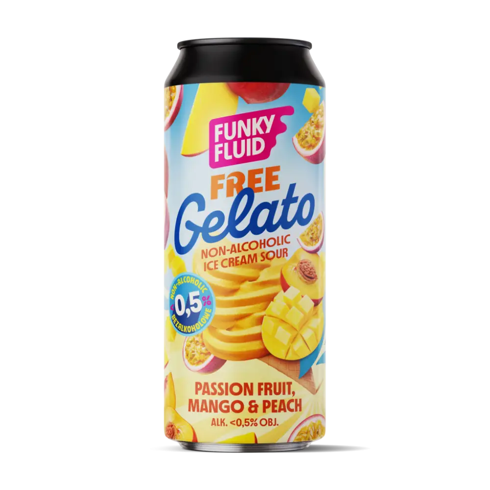 Funky Fluid Free Gelato White Guava, Mango & Lime beer without alcohol 0.5%