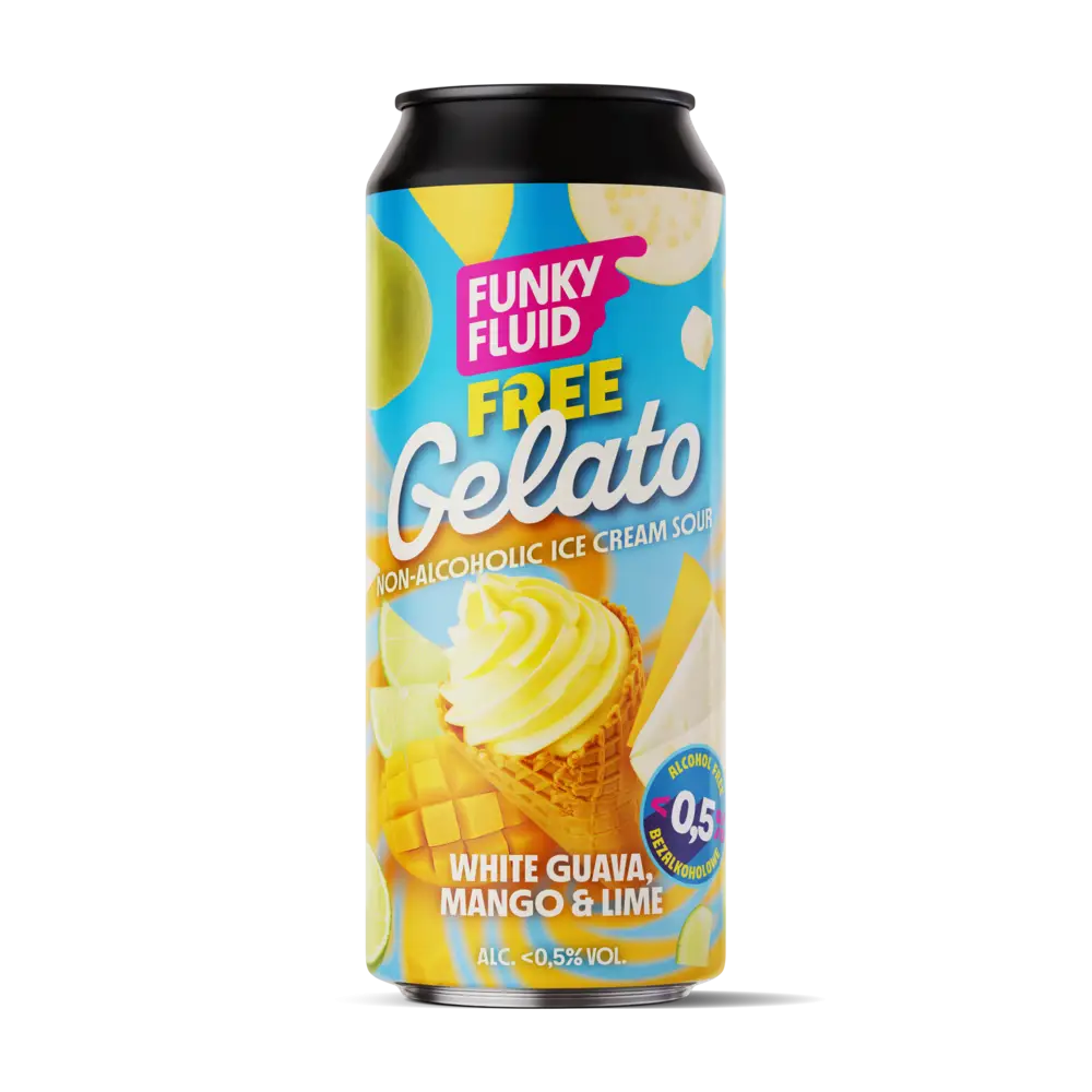 Funky Fluid Free Gelato Berries & Cream Bier ohne Alkohol 0,5%