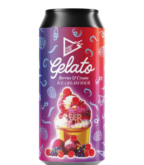 Funky Fluid Free Gelato Berries & Cream Bier ohne Alkohol 0,5%