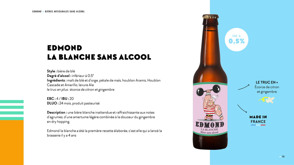 Edmond Weiß- und Biobier ohne Alkohol 0,5 %
